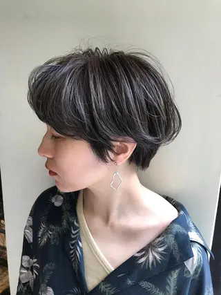 ショート ショート ボブ 梅田 木戸健人のヘアスタイル