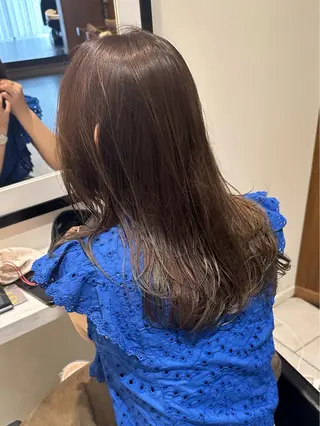 セミロング カラー 巻ける縮毛矯正/艶 カラーchika🩵のヘアスタイル