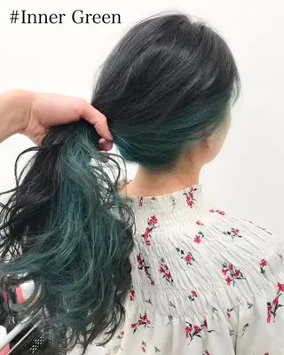 ロング カラー ヘアアレンジ TONE所属・透明感カラー/ 韓国ヘア/縮毛矯正のヘアスタイル