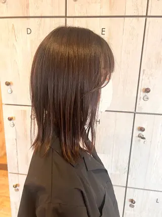 ミディアム カラー れいな🌼 ボブ･艶カラー🌼のヘアスタイル