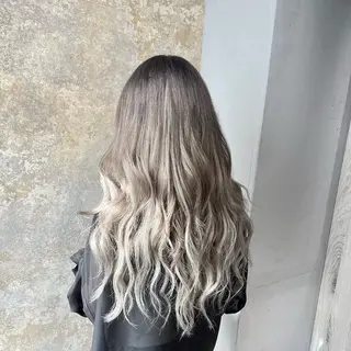 ロング カラー 編み込みエクステ/ ハイトーン りょすけのヘアスタイル