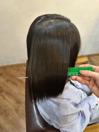 ミディアム パーマ little広島所属・【縮毛矯正】 予約リクエストのみ可のヘアスタイル