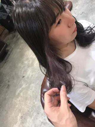 ロング カラー パーマ ヘアアレンジ メンズ キッズ Forest. -髪質改善-のヘアスタイル