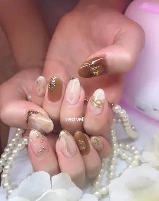 ミディアム ネイル 長さ出し専門 nynaのネイルデザイン