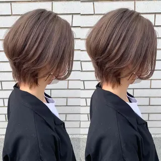ショート カラー 赤み消しカラー /透明感カラー 上長のヘアスタイル