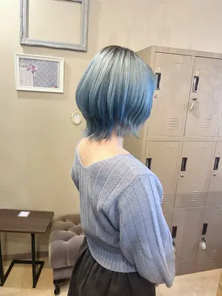 ショート カラー ヘアアレンジ S.BLOOM 川崎 翔哉のヘアスタイル