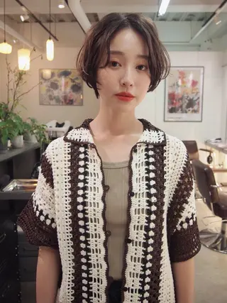 ショート カラー パーマ ooit所属・ooit 【オーイット】のヘアスタイル