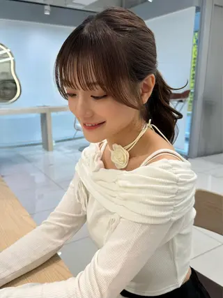 セミロング 顔周り🇰🇷韓国 レイヤー/いづみ💞のヘアスタイル