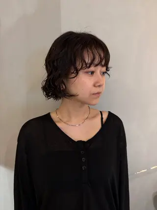 ショート パーマ/ボブ,ロング ヤマシタミウ🌀のヘアスタイル