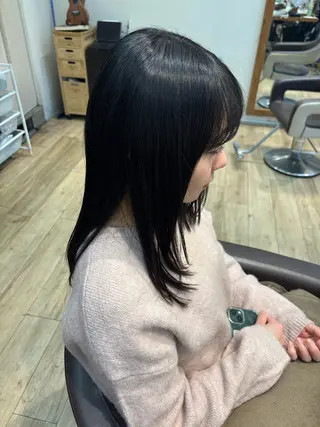 ミディアム ゆうこ🍀髪質改善/ ストレート/艶カラーのヘアスタイル