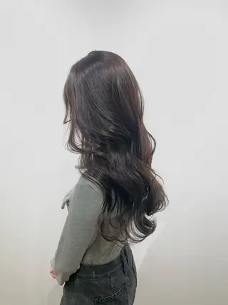 ロング カラー ヘアアレンジ キヨミ 韓国レイヤーカットのヘアスタイル