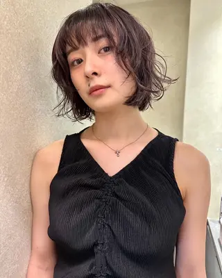 ショート カラー 顔周りカット/透明感 カラー✂️MEIのヘアスタイル