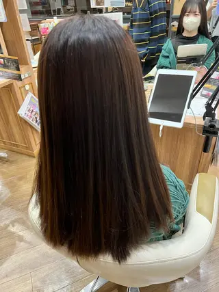 ロング カラー アンスールミミ南草津店所属・真野 じゅんなのヘアスタイル