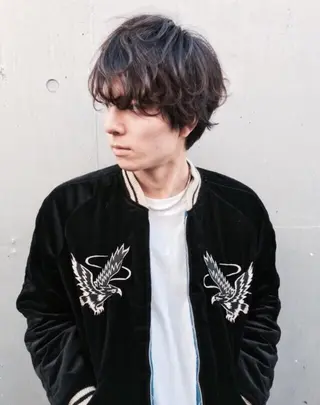 ショート カラー パーマ hao所属・西山 頌太のヘアスタイル