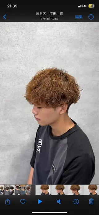 パーマ ヘアアレンジ メンズ 川合 智之のヘアスタイル