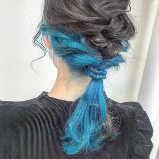 ミディアム カラー ヘアアレンジ 栗林 姫花のヘアスタイル