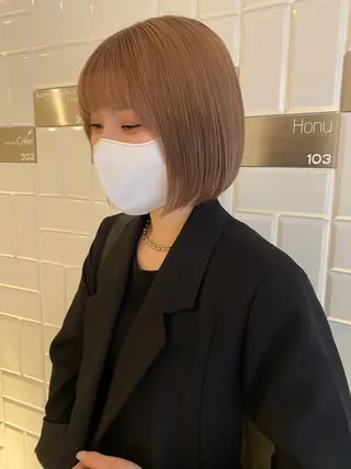 ショート カラー アオイ🩵暖色 /まろやかカラーのヘアスタイル