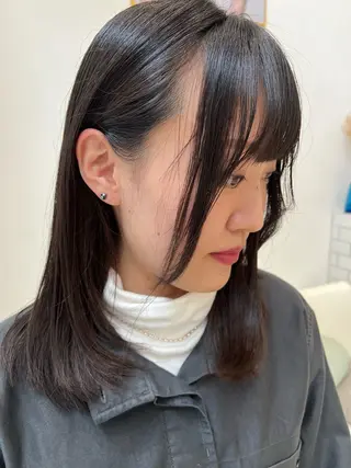 ミディアム カラー パーマ ヘアアレンジ 堀井 凌平のヘアスタイル