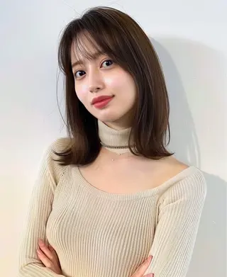 ミディアム VLOW nex the salon所属・韓国風/髪質改善/ ナガヤアキラのヘアスタイル