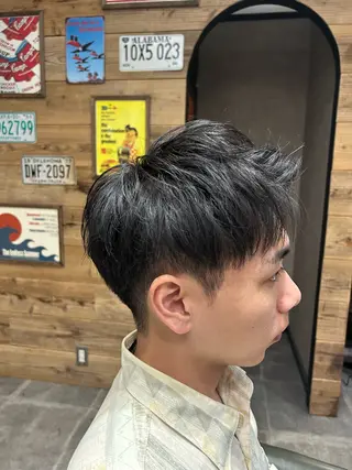 ショート メンズカット／パーマ 中 有晴のヘアスタイル