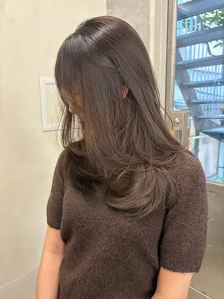 ミディアム カラー レイヤー/柔色 カラー/SAkiのヘアスタイル