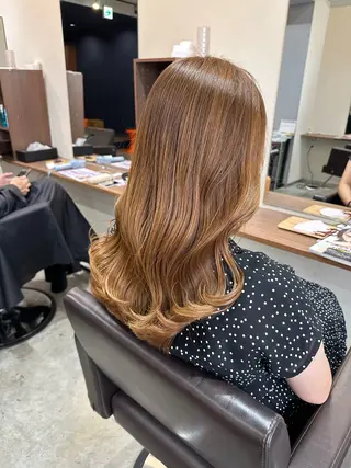 ロング カラー パーマ 巻けるケア縮毛矯正✨ ケアカラー✨山下のヘアスタイル