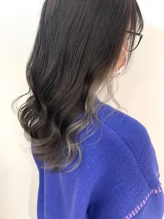 セミロング カラー 佐藤 梨里花 ❤︎のヘアスタイル