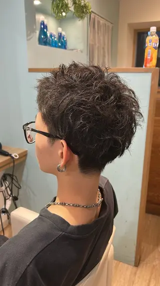ショート パーマ 💈短髪刈り上げ✂️ 龍ノ佑のヘアスタイル