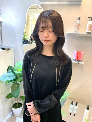 セミロング カラー 韓国ヘア🇰🇷/ 顔周り/松田光里のヘアスタイル