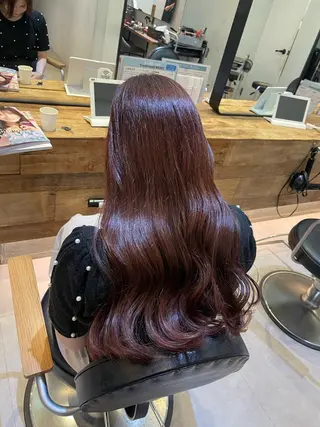 セミロング カラー SINCE【シンス】所属・Hika.ハイトーン 髪質改善🩵ᩚ🫧のヘアスタイル