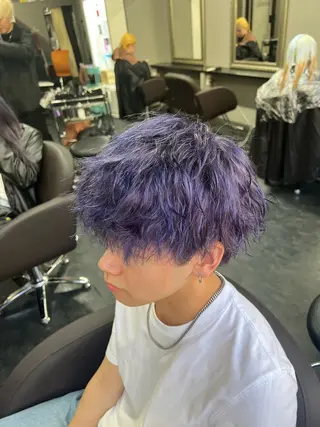 ショート カラー メンズ ハイトーンカラー 坂本 翼のヘアスタイル