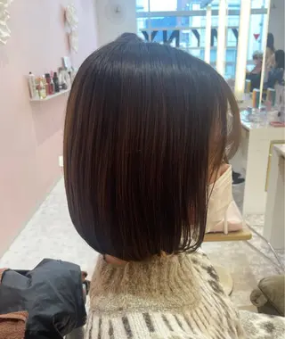 ミディアム ボブ/透明感カラー /nicoのヘアスタイル