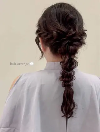 セミロング ヘアアレンジ 莉歩/カットモデル ／ヘアアレンジのヘアスタイル