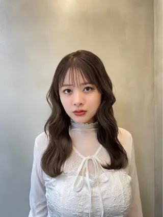 セミロング レイヤー/暖色カラー /パーマ/落合 歩夢のヘアスタイル