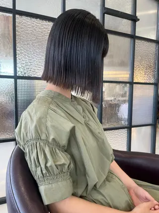 ショート 黒田瀬奈/ボブ まろやかベージュのヘアスタイル