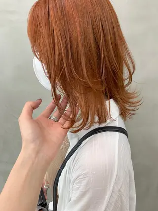 ミディアム カラー ブームボックス所属・🐝ハイトーンカラー hachi🐝のヘアスタイル