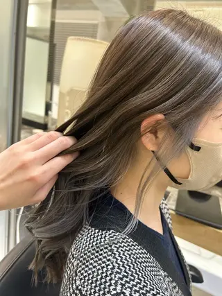 セミロング カラー 艶カラー/レイヤー 🦋AKARI🦋のヘアスタイル