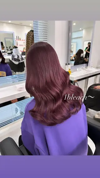 ロング カラー 🌼リナ🌼赤み消し オリーブ/ブラウンのヘアスタイル