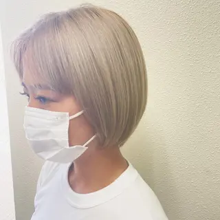ショート カラー パーマ ヘアアレンジ メンズ キッズ ネイル マツエク・マツパ 韓国ボブ/髪質改善 ニュアンス特化RYOのヘアスタイル