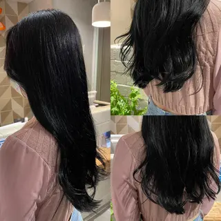 ロング カラー 艶髪カラー/透明感 美髪/白髪/ﾑﾅｶﾀのヘアスタイル