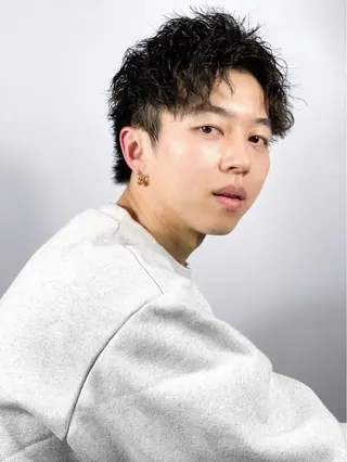 ミディアム パーマ 渡邉 慎⚠︎注意事項必読のヘアスタイル