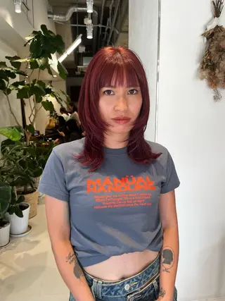 ミディアム カラー レイヤーカット/ カラー/ko-noのヘアスタイル