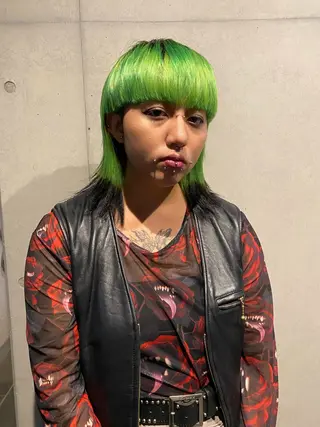 ショート カラー だいち/ハイトーン/ デザインカラーのヘアスタイル