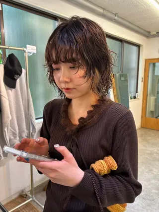 ミディアム パーマ sakura🌸 レイヤー/韓国ヘアのヘアスタイル