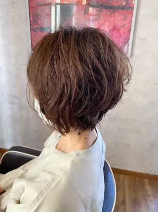 ショート カラー パーマ 🌼大人美人ショート 佐藤慎哉🌼のヘアスタイル