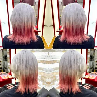 ミディアム カラー "PEPPU "所属・派手髪、ハイトーン ショートヘアShinのヘアスタイル