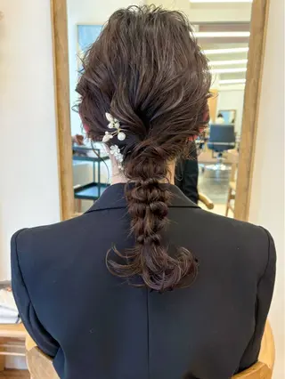 セミロング ヘアアレンジ 武田美空🐇 ボブ/暖色カラー🌷のヘアスタイル