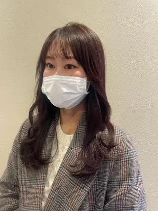 ロング カラー アンニュイヘア/ 顔周りカット/眞弓萌のヘアスタイル