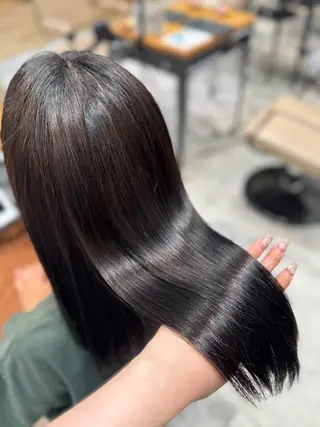 セミロング カラー 新宿透明感カラー 髪質改善/吉川怜奈のヘアスタイル
