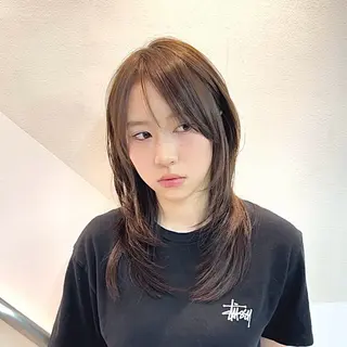 ミディアム ミディアムレイヤー/ ロングレイヤー堀匠吾のヘアスタイル